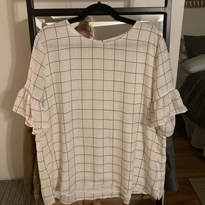 Loft Windowpane Blouse